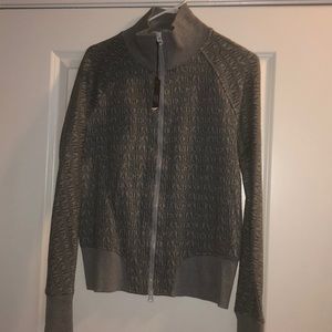 Gray Armani Exchange zip up sweatshirt (no hood)